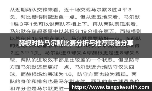 赫根对阵马尔默比赛分析与推荐策略分享